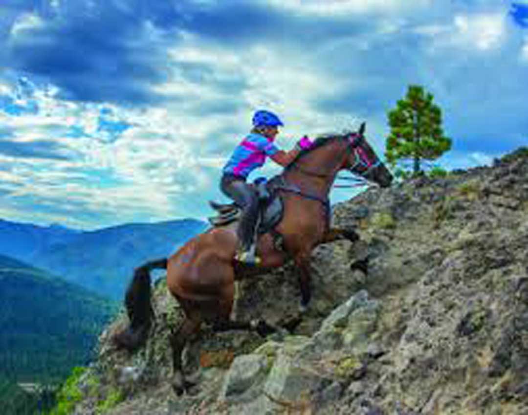 Cougar Rock with Horseback rider