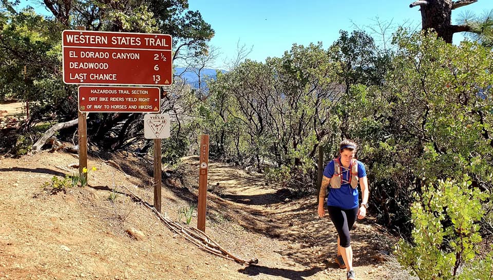Western States Trail El Dorado Canyon sign